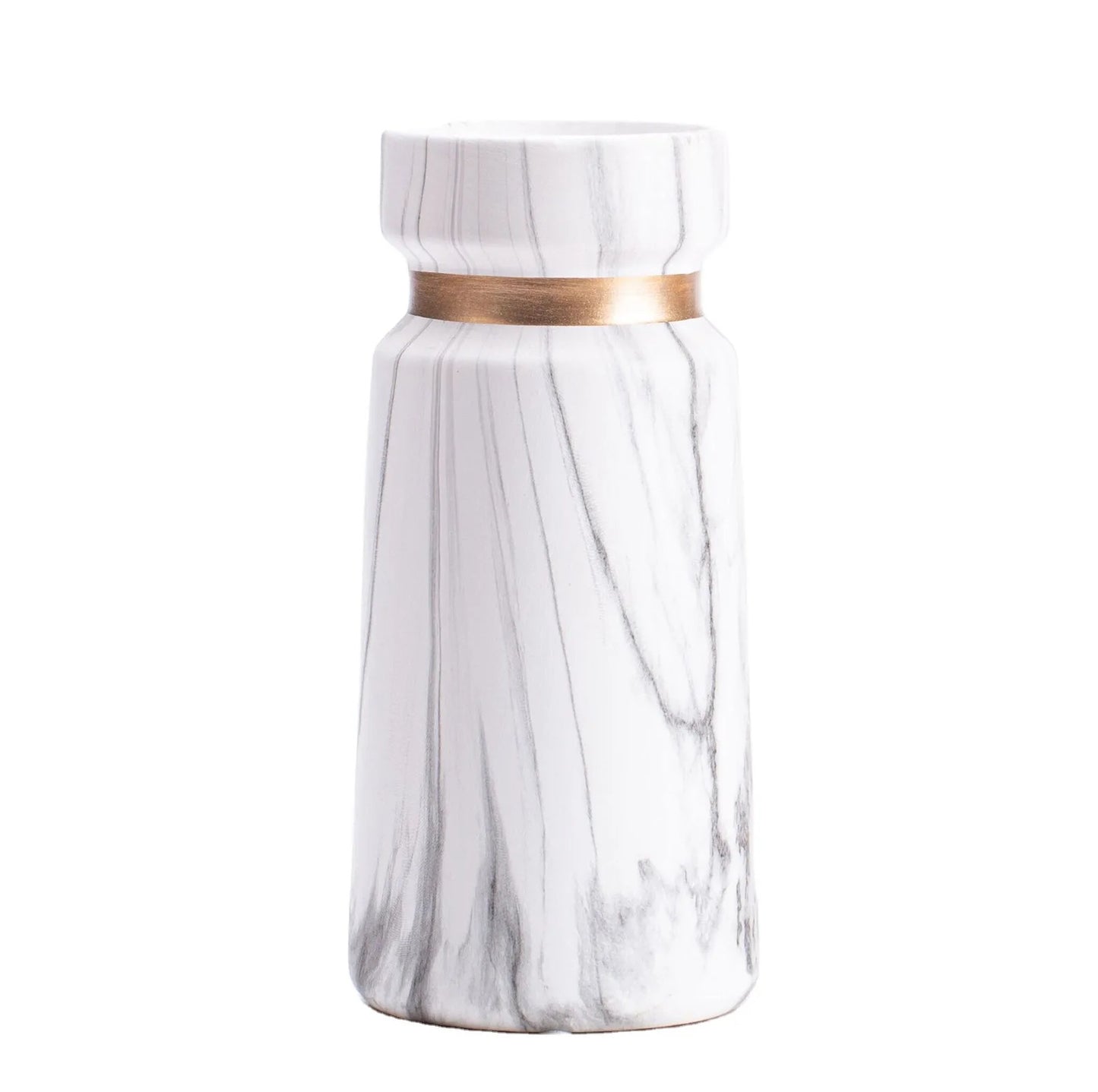SRÍMUKÄ multi-p vase, marble printed, ceramic 10 x 18/25cm