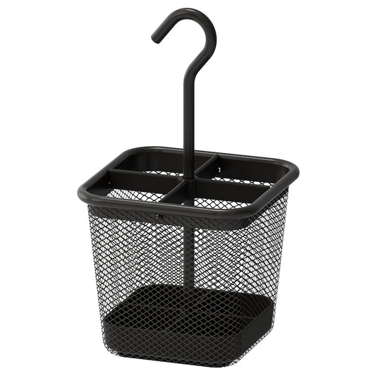 UPPDATERA Cutlery caddy, black, 12x12 cm