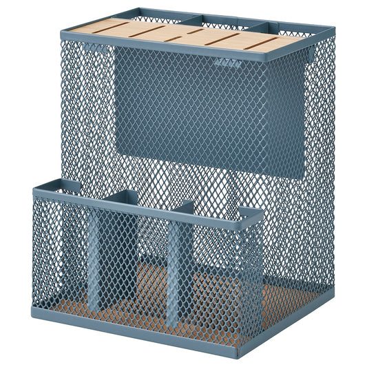 IKEA VIMPELFISK Knife block, bamboo/grey-turquoise