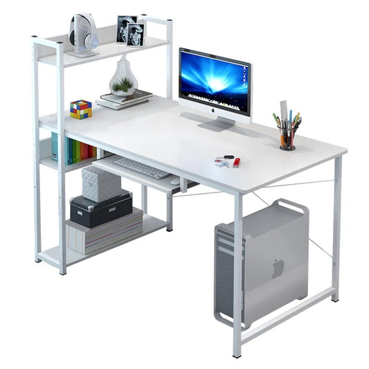 STĒDE Study Desk with 4 layer storage shelf without keyboard insert, 120 cm