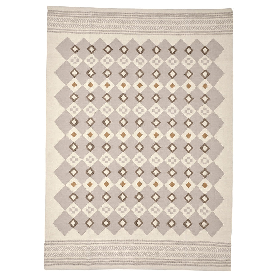 IKEA VÄGNÄT Rug, flatwoven, off-white grey/handmade, 200x300 cm