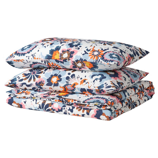 HÖNSGULLÖRT Duvet cover and 2 pillowcases, floral pattern/multicolour, 200x200/50x80 cm