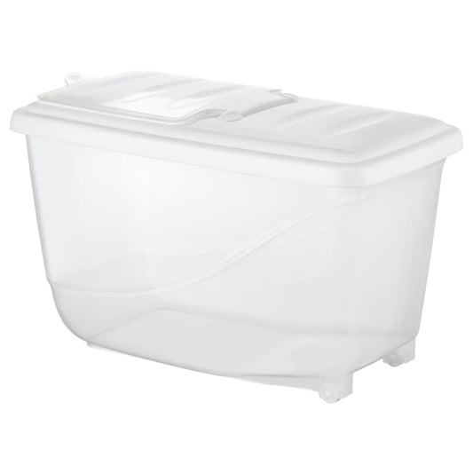 IKEA KRITISK Dry food jar with lid, white, 16.0 l