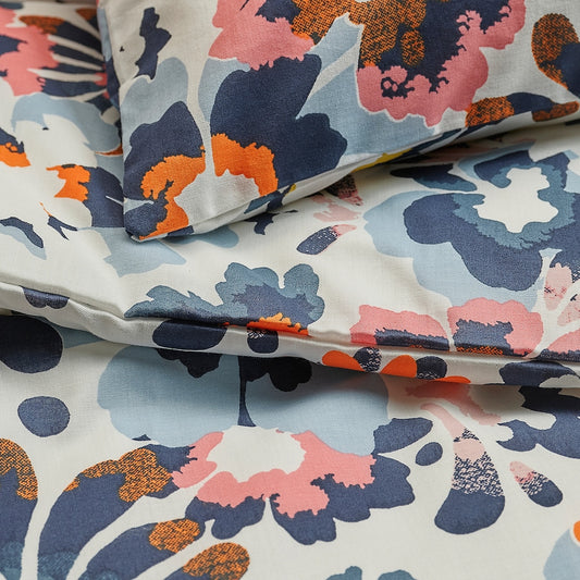 HÖNSGULLÖRT Duvet cover and 2 pillowcases, floral pattern/multicolour, 200x200/50x80 cm