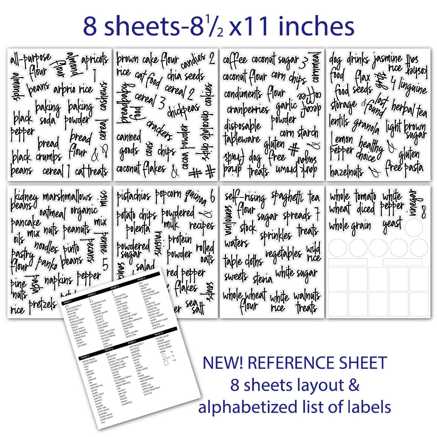 RANGÍN pantry label organisation sticker, 8 sheets