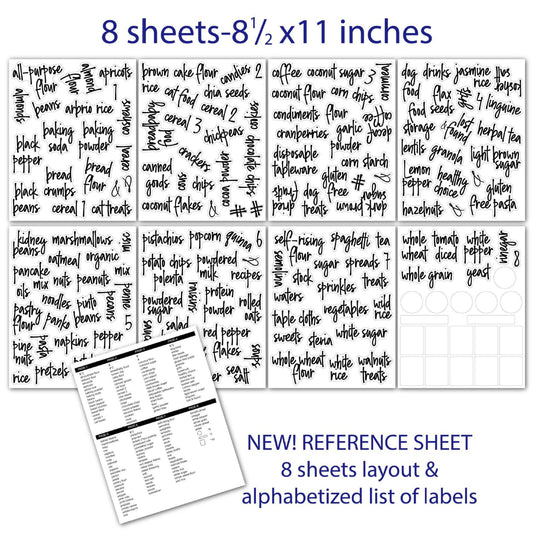 RANGÍN pantry label organisation sticker, 8 sheets