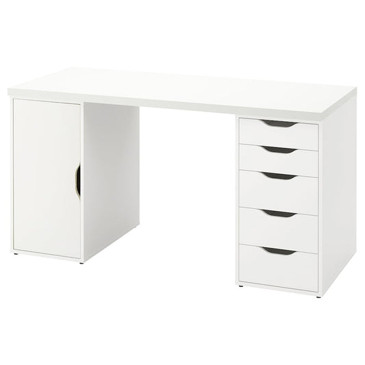 IKEA LAGKAPTEN / ALEX Desk, white, 140x60 cm