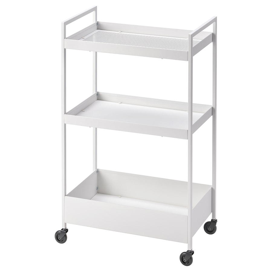 IKEA NISSAFORS Trolley, white, 50.5x30x83 cm
