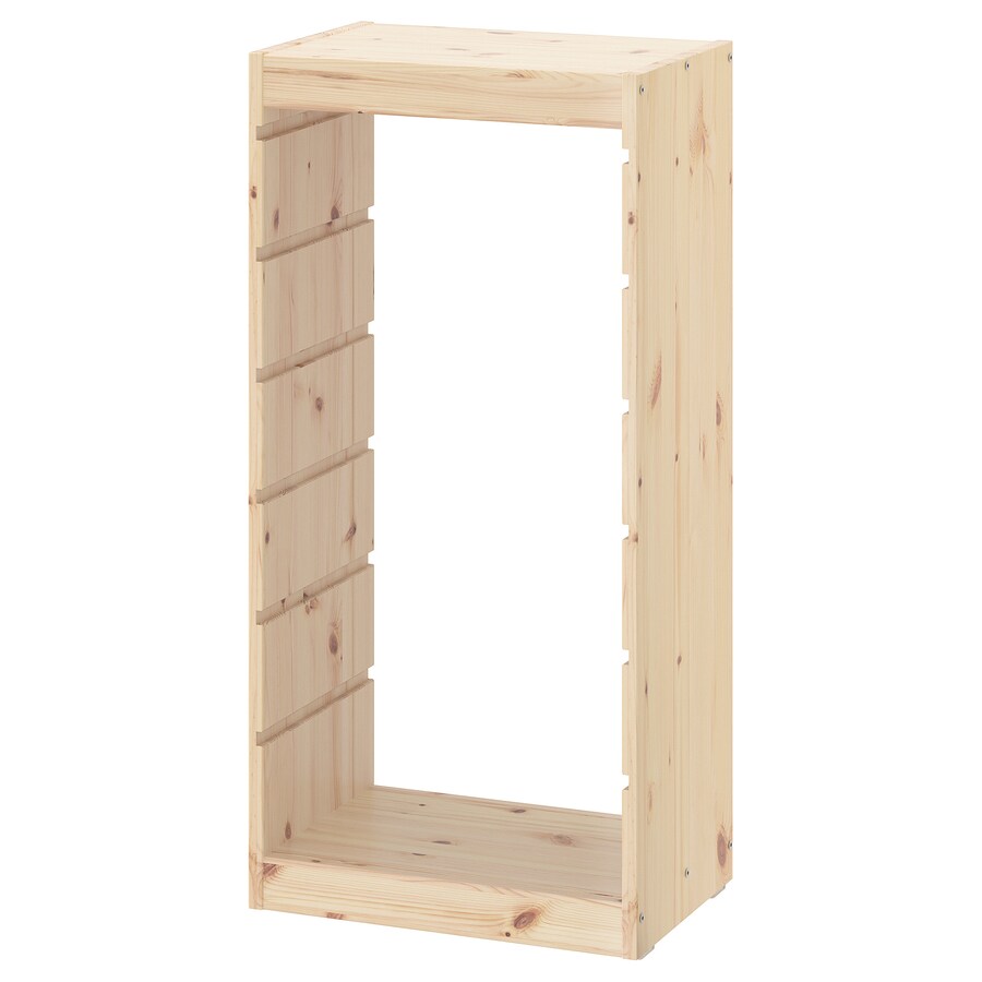 TROFAST Storage combination with boxes, light white stained pine/white44x30x91 cm