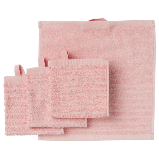 VÅGSJÖN Washcloth, light pink, 30x30 cm