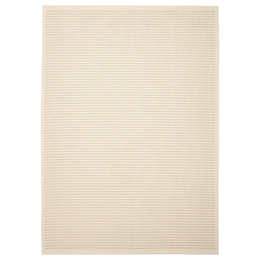 STARREKLINTE Rug, flatwoven, natural/light green, 155x220 cm