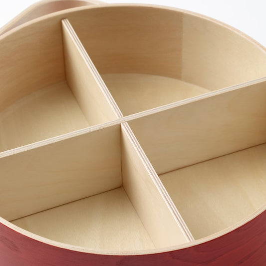 FÖSSTA Serving container with lid, red