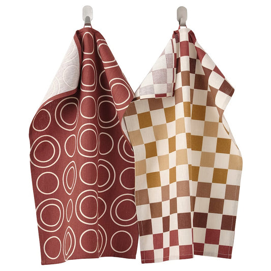 KRÖSAMOS Tea towel, mixed colours/mixed patterns, 50x70 cm