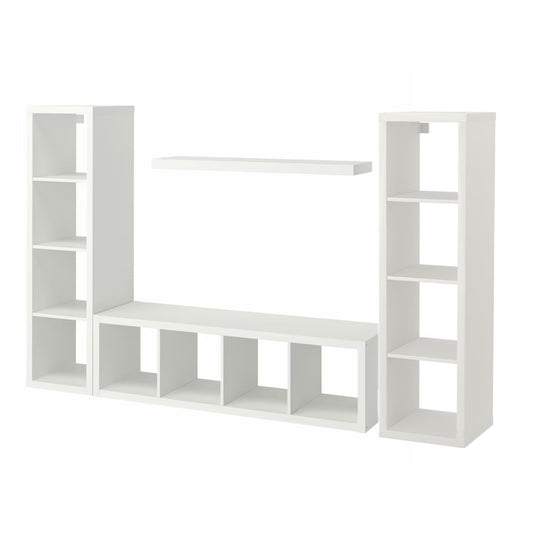 KALLAX / LACK Storage combination with shelf, white, 231x39x147 cm
