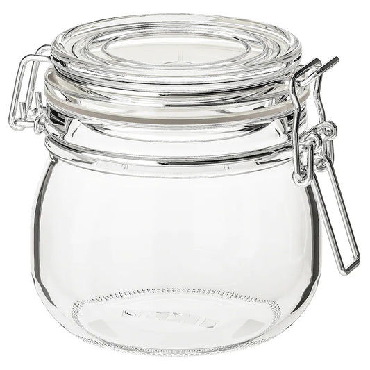 KORKEN Jar with lid, clear glass0.5 l