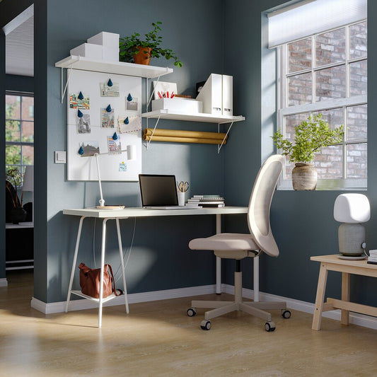 LAGKAPTEN / TILLSLAG Desk, white, 140x60 cm