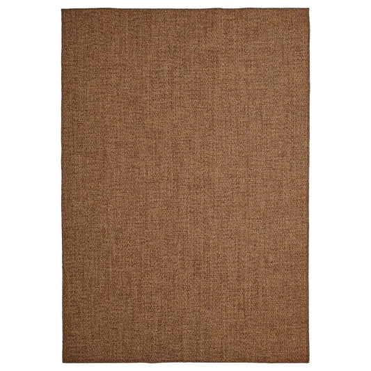 LYDERSHOLM Rug flatwoven, in/outdoor, medium brown160x230 cm