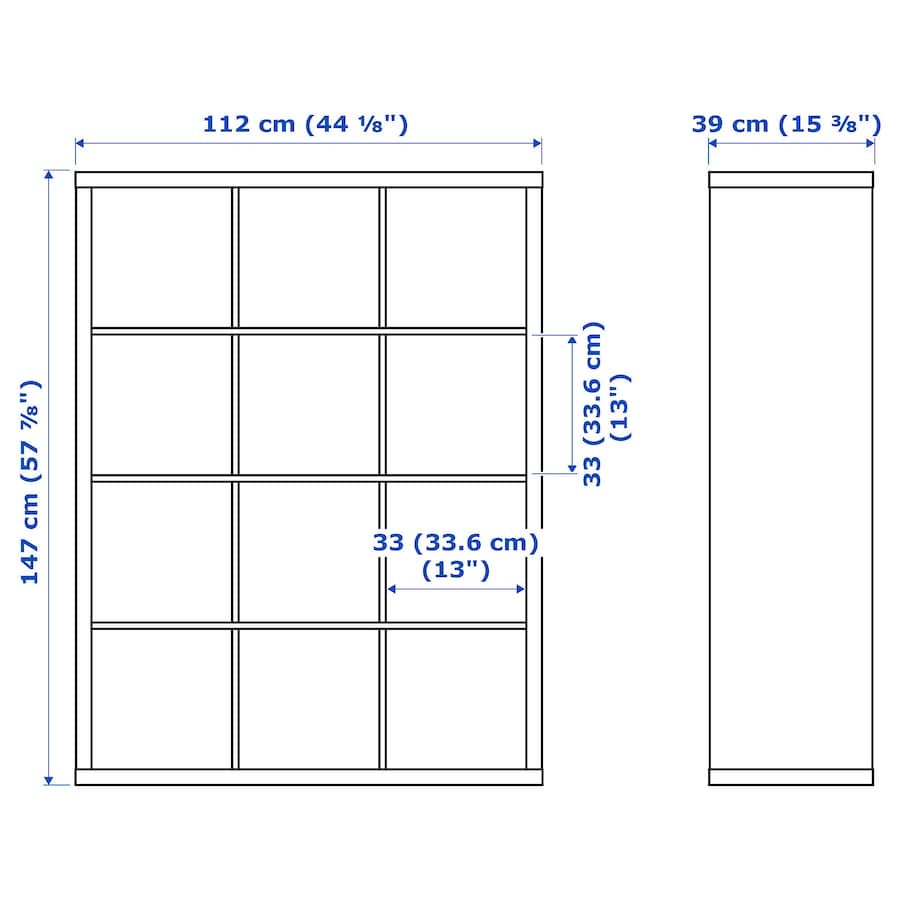 KALLAX Shelving unit, white, 112x147 cm