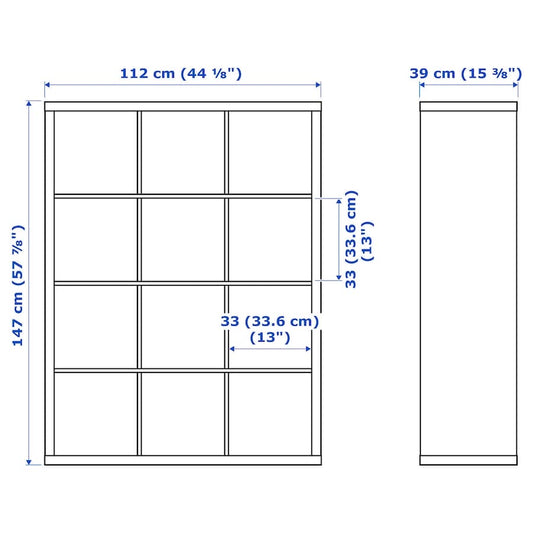 KALLAX Shelving unit, white, 112x147 cm