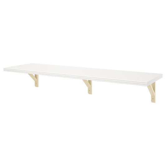 BERGSHULT / SANDSHULT Wall shelf, white/aspen, 120x30 cm