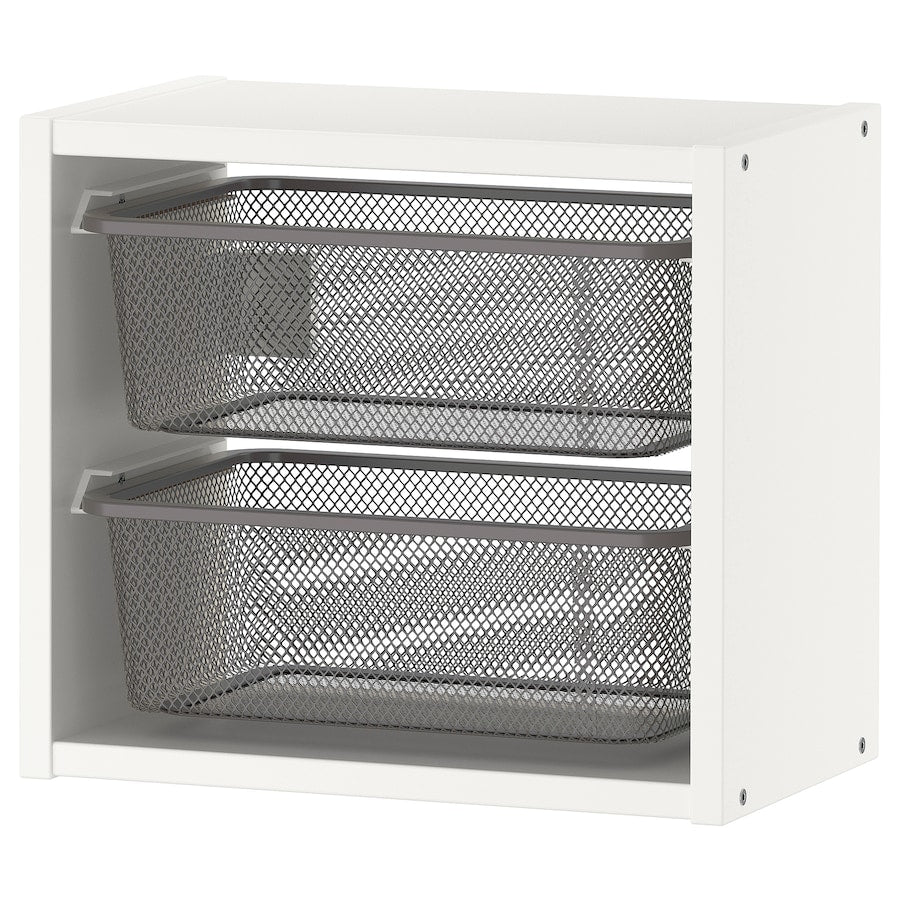 IKEA TROFAST Wall storage, white/dark grey, 34x21x30 cm