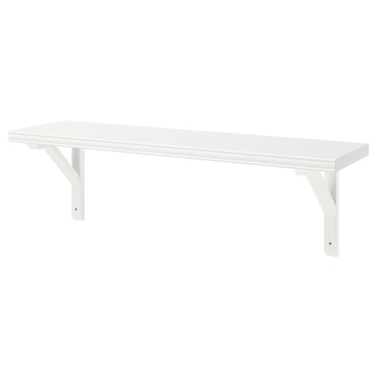 BERGSHULT / SANDSHULT Wall shelf, white/white stained aspen, 80x30 cm