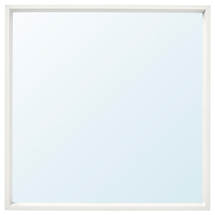 NISSEDAL Mirror, white, 65x65 cm