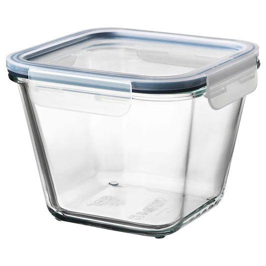 IKEA 365+ Food container with lid, square glass/plastic1.2 l