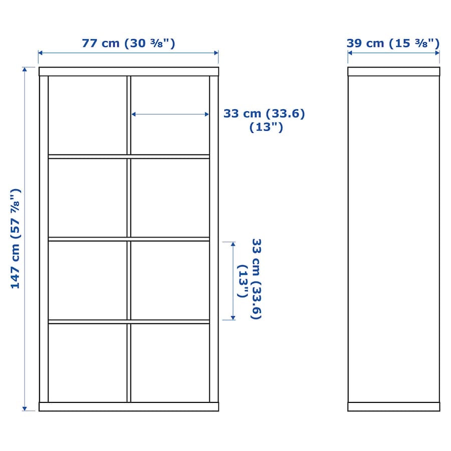 KALLAX Shelving unit, black-brown, 77x147 cm