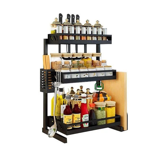 SRÍMUKÄ Double Layer Spice Rack 30 x 20 x 60 cm
