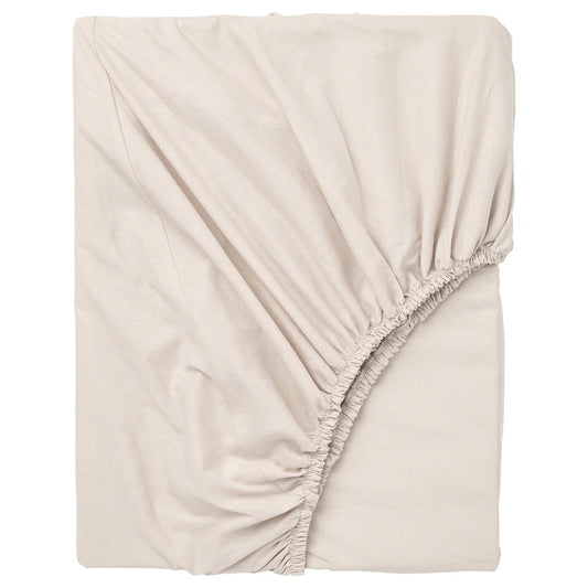 DVALA Fitted sheet, beige90x200 cm