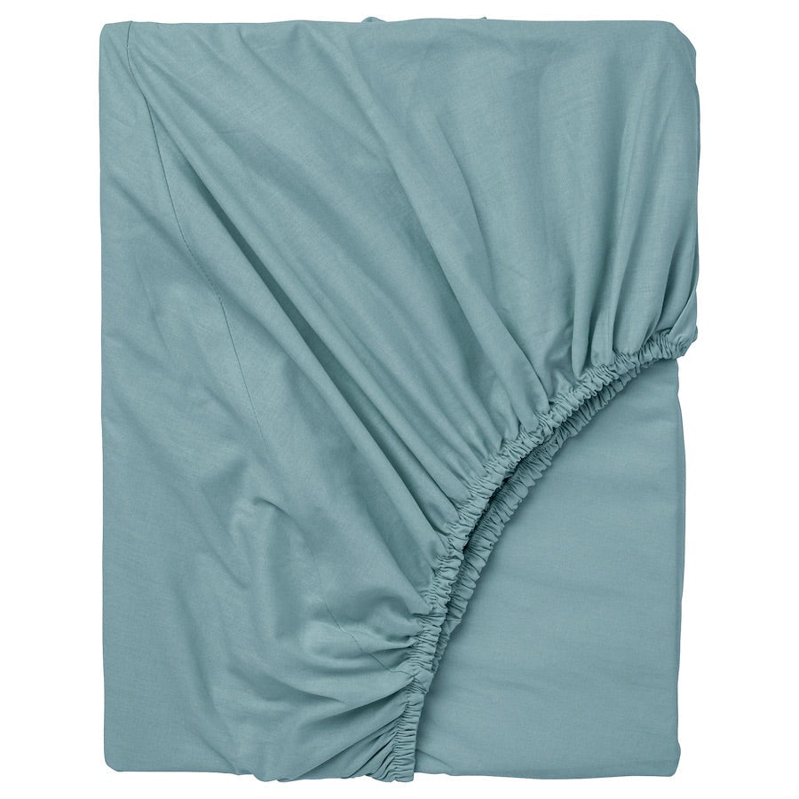 DVALA Fitted sheet, light blue90x200 cm