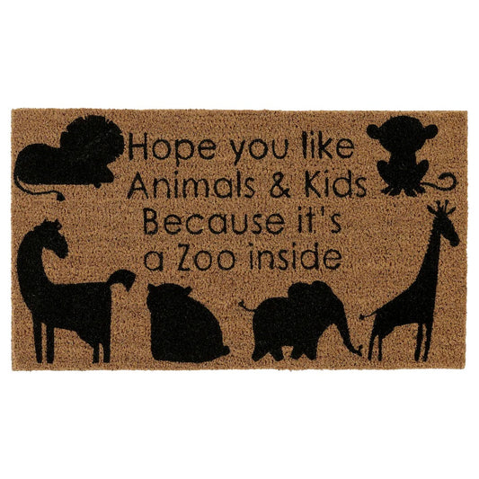 BÖRGLUM Door mat, natural/black40x70 cm