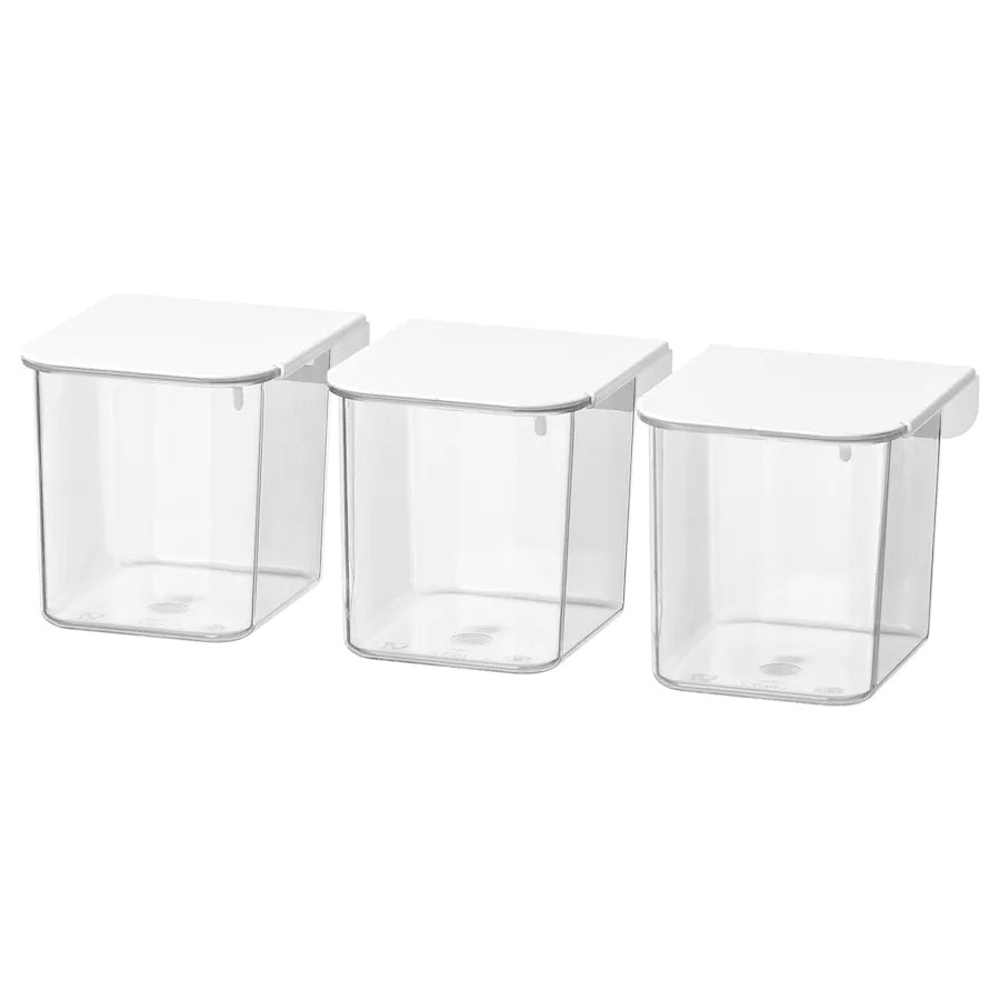 SKÅDIS Container with lid, white