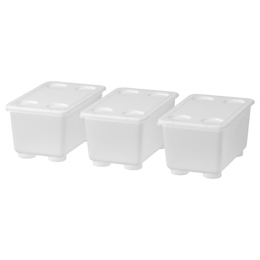 GLIS Box with lid, transparent, 17x10 cm