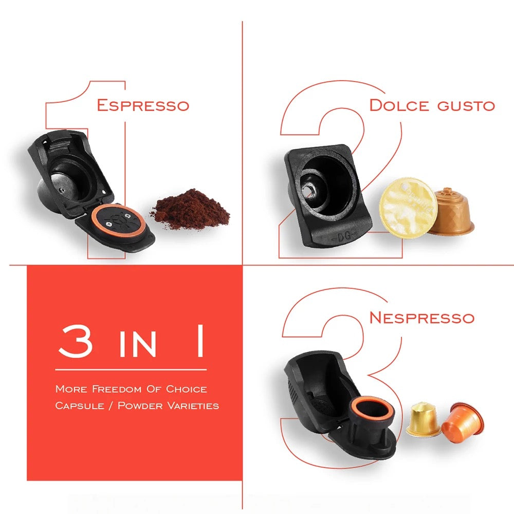 MUÕMBÄ Coffee Maker Machine, 3 in 1 multi capsule compitable Hot & Cold brew