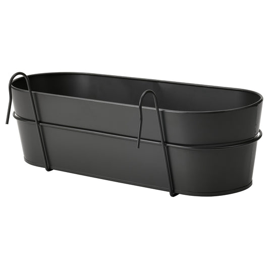 VITLÖK Flower box with holder - in/outdoor