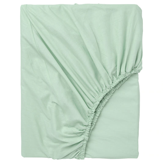 DVALA Fitted sheet, green 90x200 cm