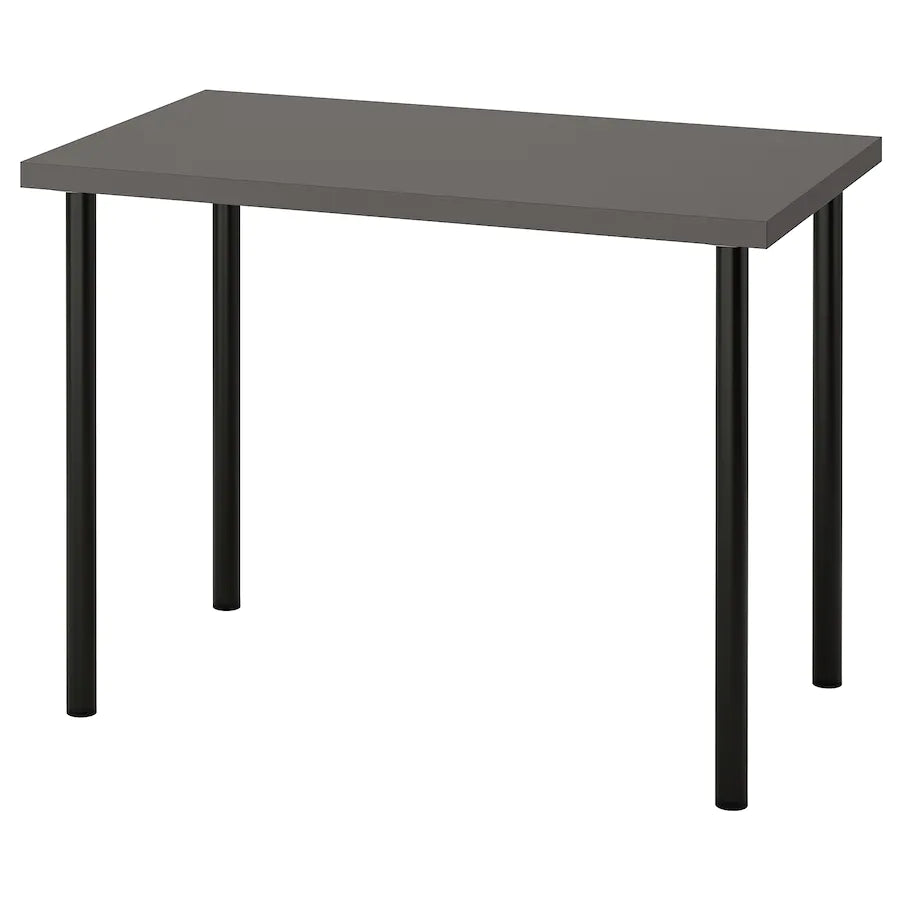 LINNMON / ADILS Desk, dark grey/black, 100x60 cm
