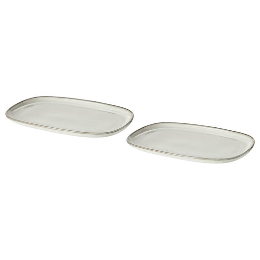 GLADELIG Plate, grey, 20x13 cm