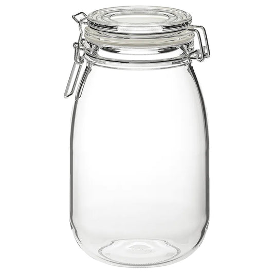 KORKEN Jar with lid, clear glass 1.8 l