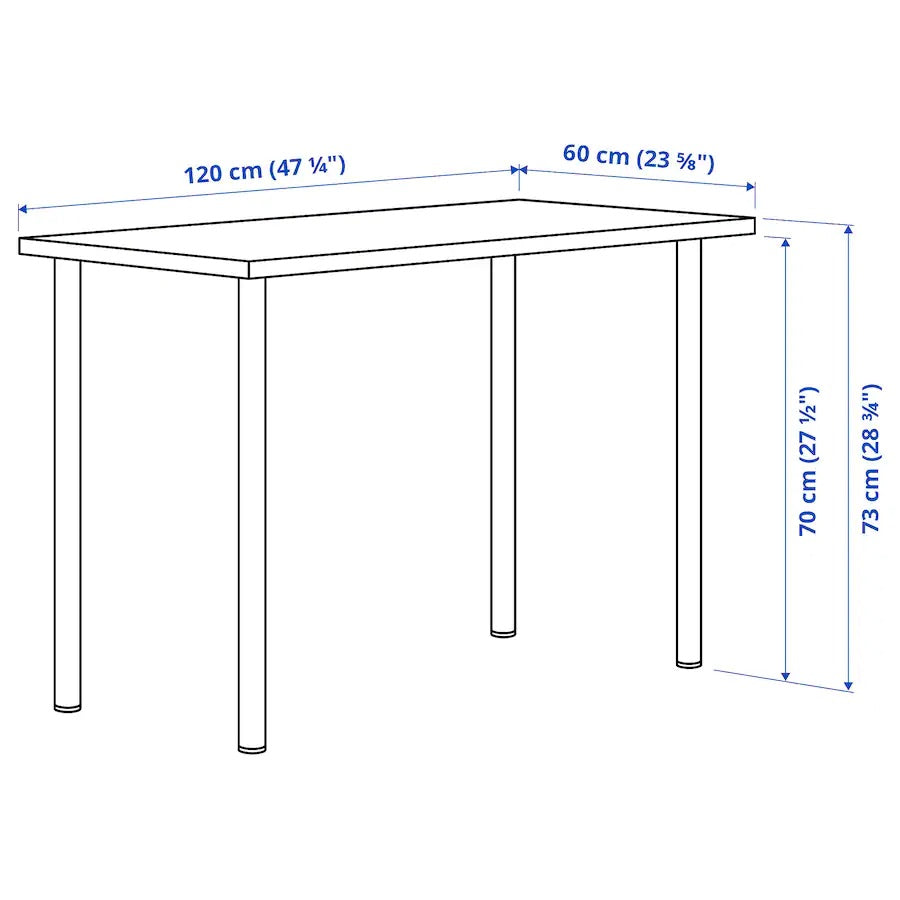 LAGKAPTEN / ADILS Desk, white140x60 cm