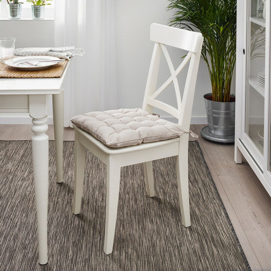 VIPPÄRT Chair cushion, beige38x38x6.5 cm