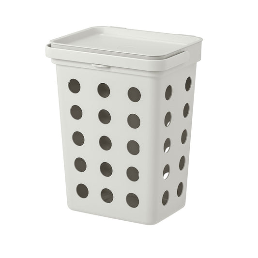HÅLLBAR Bin with lid for organic waste, light grey, 10 l