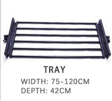 WÔRDRŌB DIY free punch/drill Tray 75-120cm Black or white