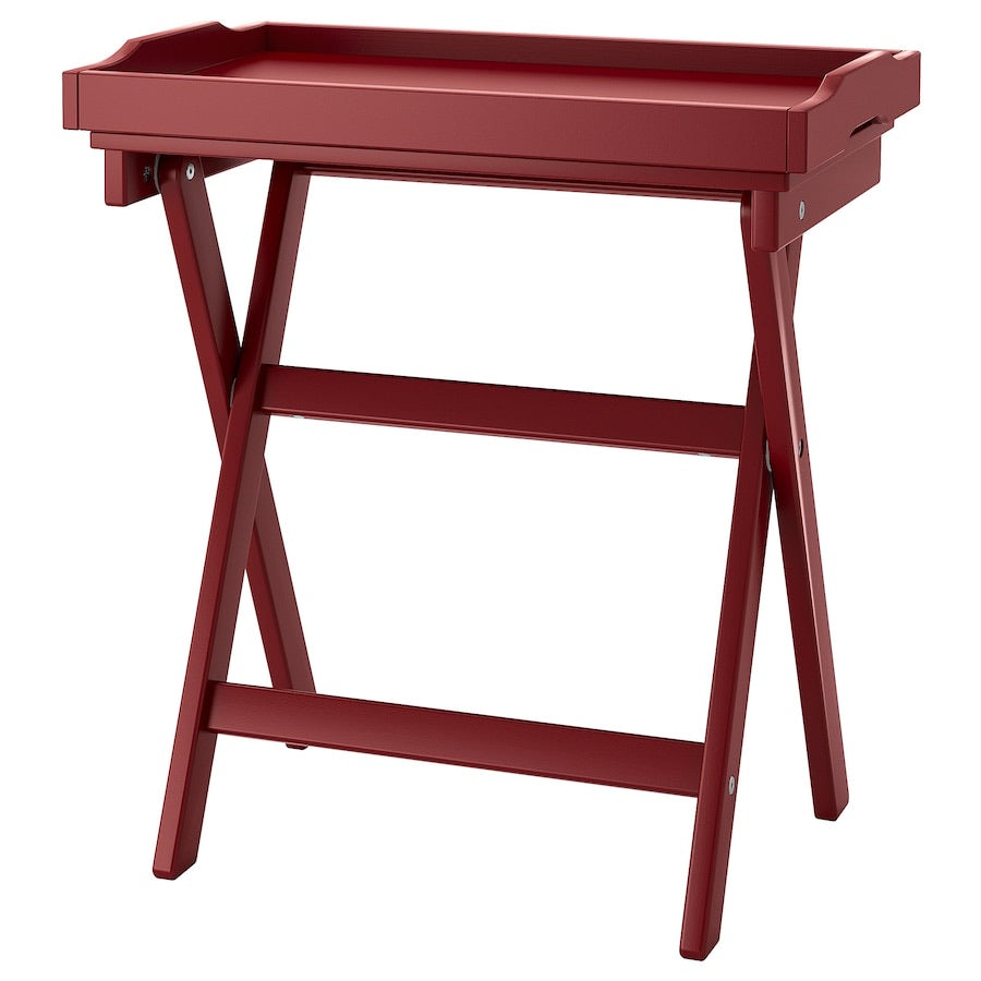 MARYD Tray table, dark red, 58x38x58 cm