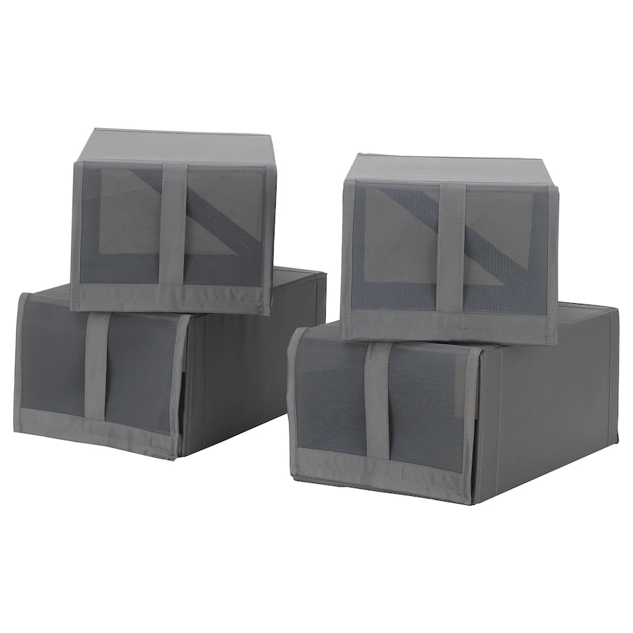 SKUBB Shoe box, dark grey, 22x34x16 cm