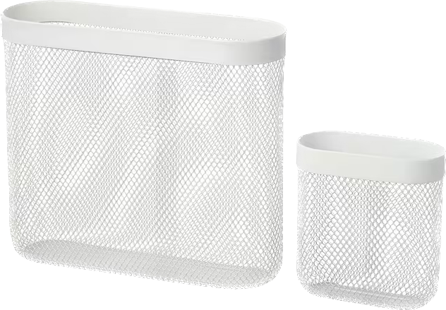 IKEA SKADIS Storage basket, set of 3, white