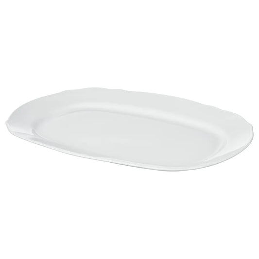 UPPLAGA Serving plate, white, 44x30 cm