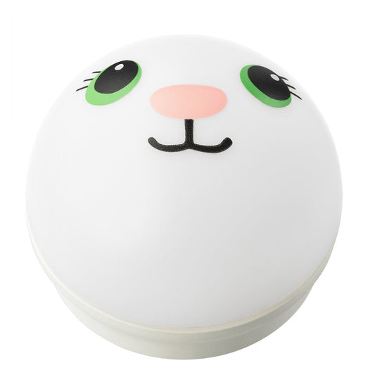 KORNSNÖ LED night light, white/rabbit battery-operated